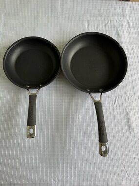 Circulon Non-Stick Hard-Anodized Frying Pan Set, Black, 10" & 8", 2-Piece